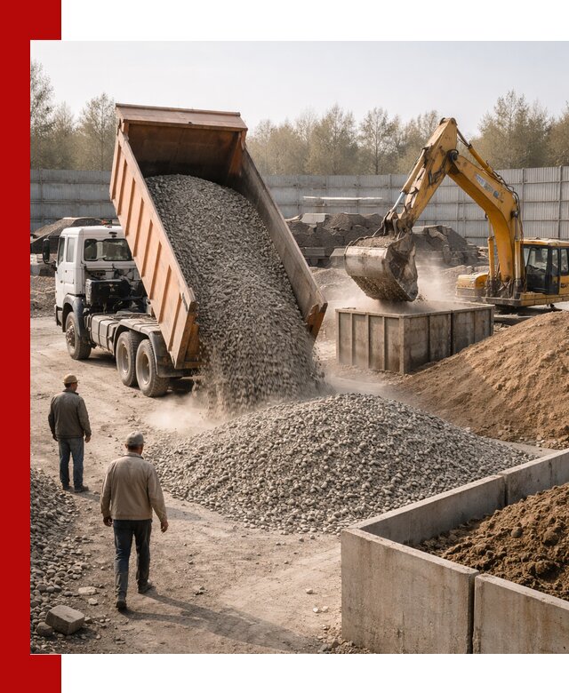 Доставка нерудных материалов с погрузкой и разгрузкой в Дивногорске