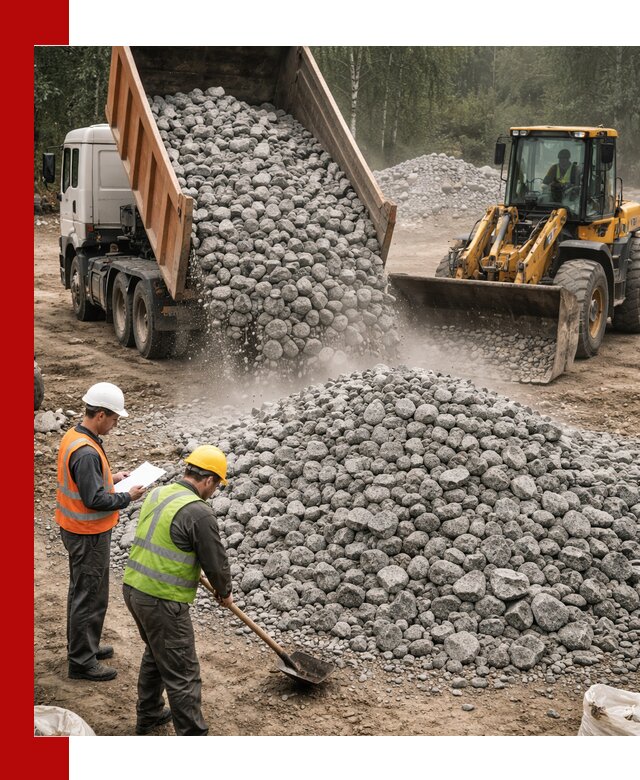 Гранитный щебень фракция 70-150 доставка в Дивногорске