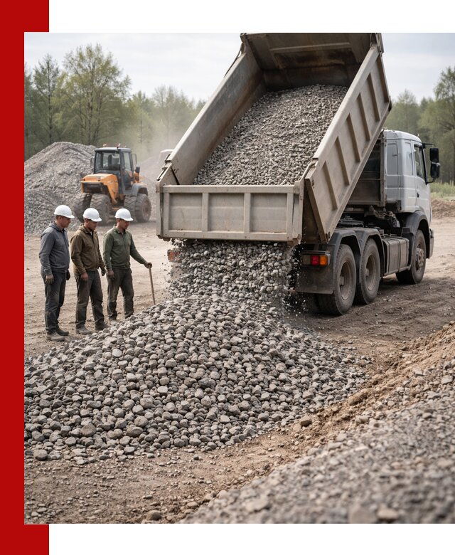 Доставка гравийного щебня фракции 70-120 в Дивногорске