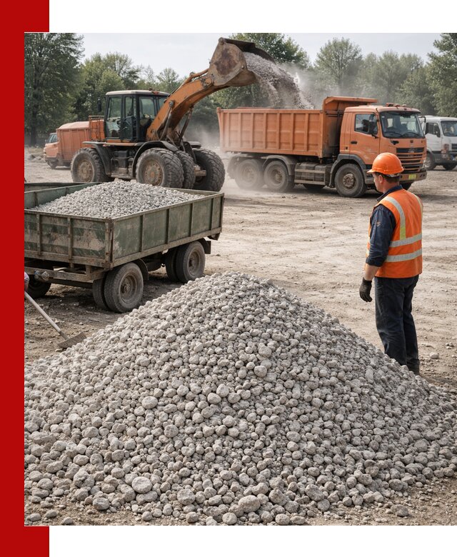 Доставка известнякового щебня фракция 20–40 в Дивногорске