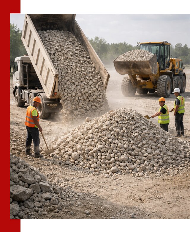 Доставка известнякового щебня фр. 40-70 в Дивногорске