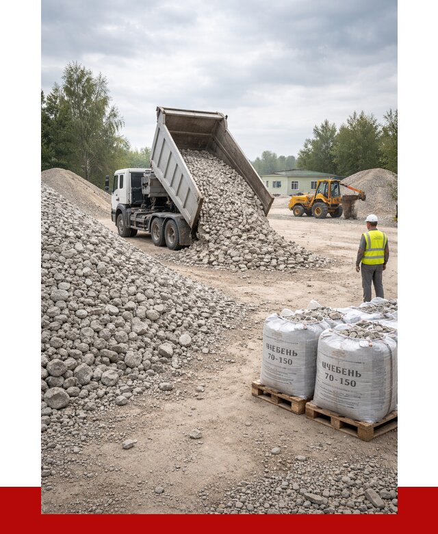 Известняковый щебень фракция 70-150 в Дивногорске от 1264 р. | ПРОНЕРУДДвн