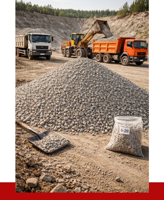 Доломитовый щебень фр. 5-20 в Дивногорске от 4246 р. | ПРОНЕРУДДвн