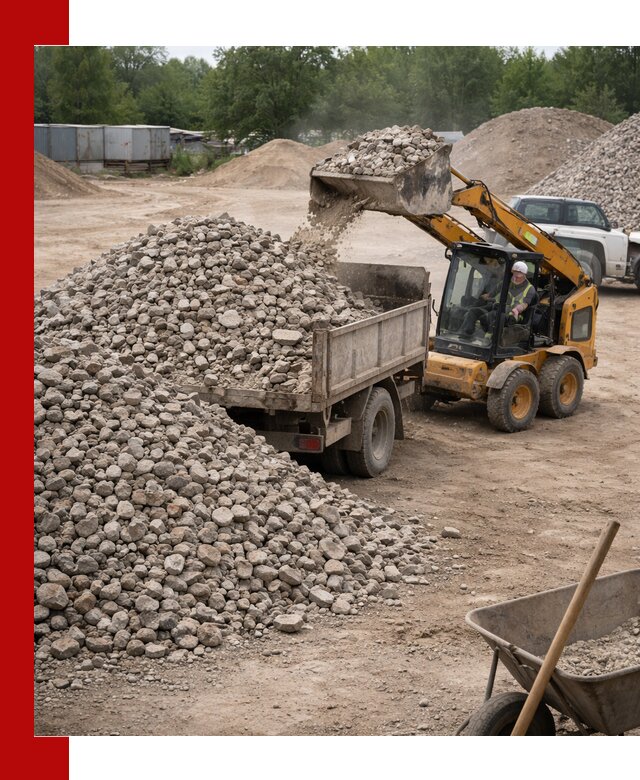 Доставка вторичного щебня в Дивногорске для строительных работ