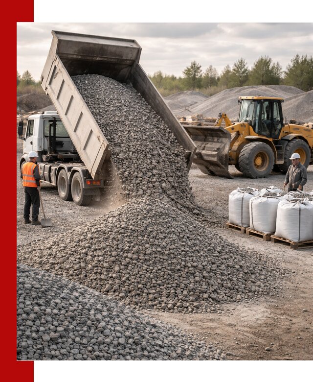 Бетонный щебень фракция 5–20 с доставкой в Дивногорске