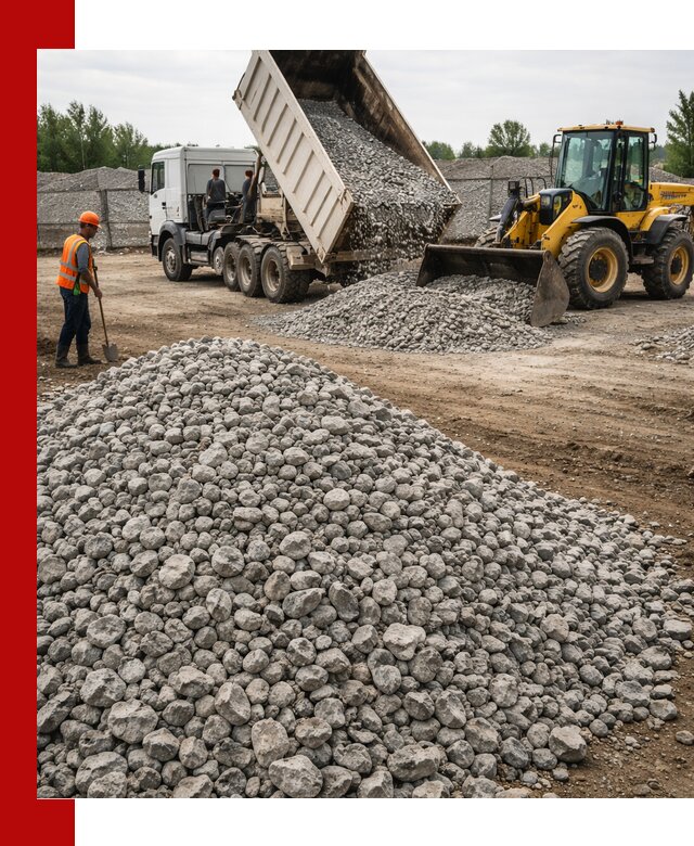 Доставка бетонного щебня фракции 40-70 в Дивногорске