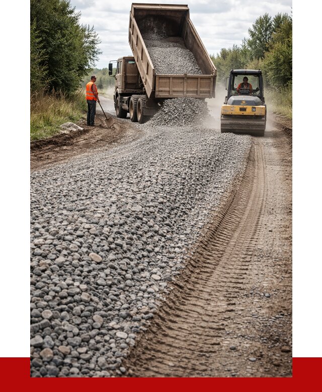 Щебень для отсыпки дороги в Дивногорске от 2730 р. ПРОНЕРУДДвн