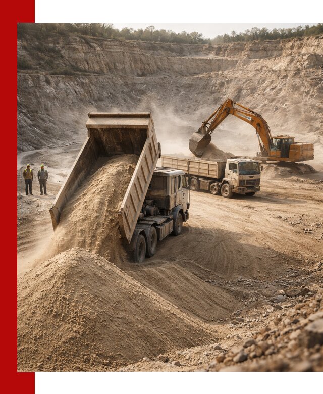 Карьерный песок навалом с доставкой в Дивногорске