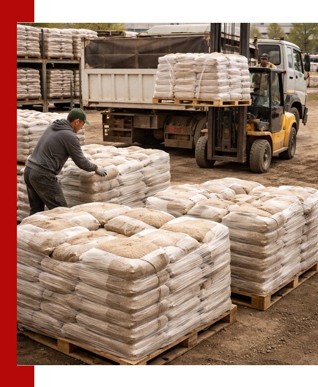 Карьерный песок в мешках с доставкой в Дивногорске