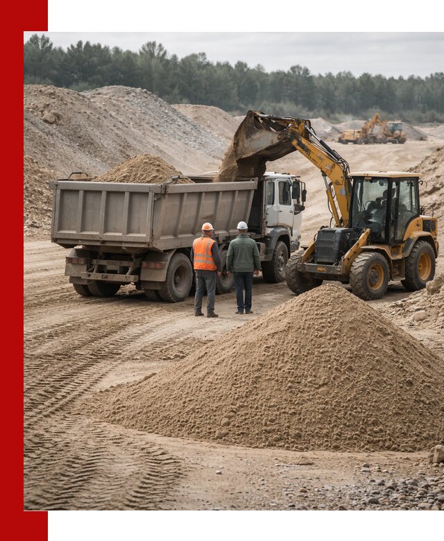 Карьерный среднезернистый песок с доставкой в Дивногорске