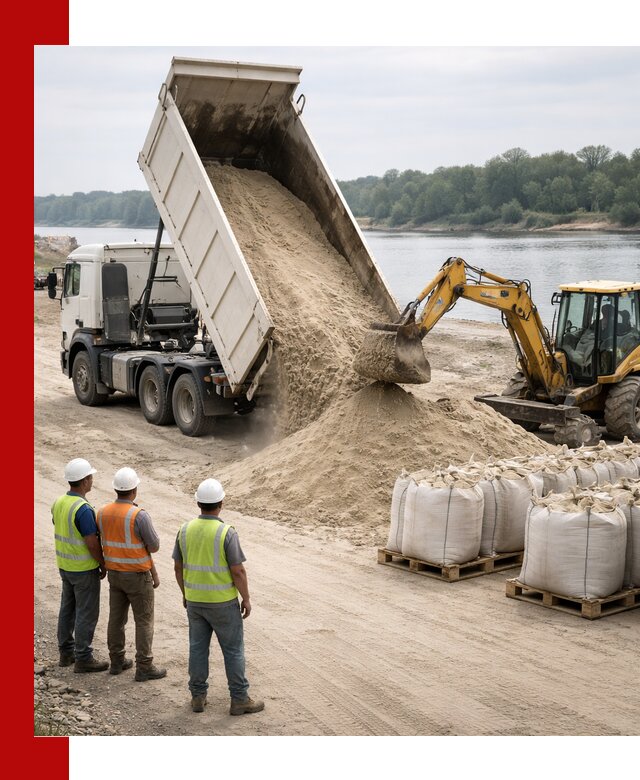Доставка речного песка в Дивногорске самосвалами и погрузкой