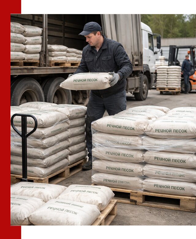 Речной песок в мешках с доставкой в Дивногорске