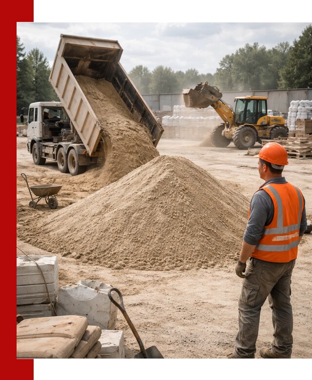 Доставка строительного песка с самосвалом в Дивногорске