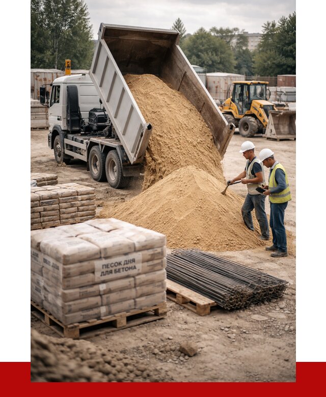 Песок для бетона в Дивногорске от 2528 р. с доставкой, ПРОНЕРУДДвн