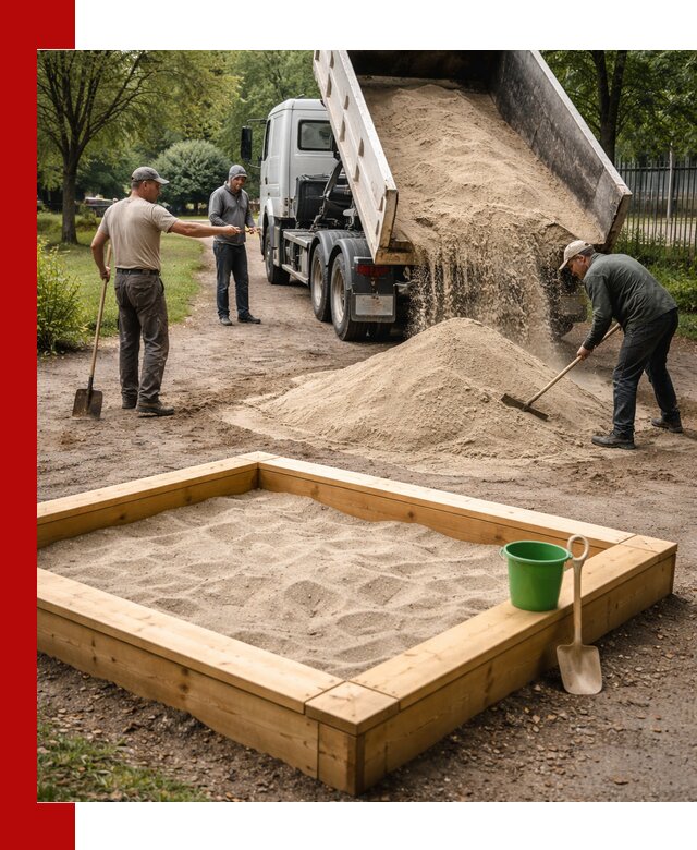 Песок для песочницы с доставкой в Дивногорске недорого и чистый