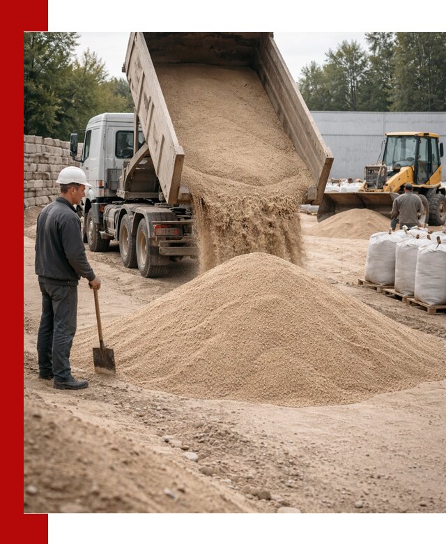 Кварцевый песок фракция 0–3 мм с доставкой в Дивногорске