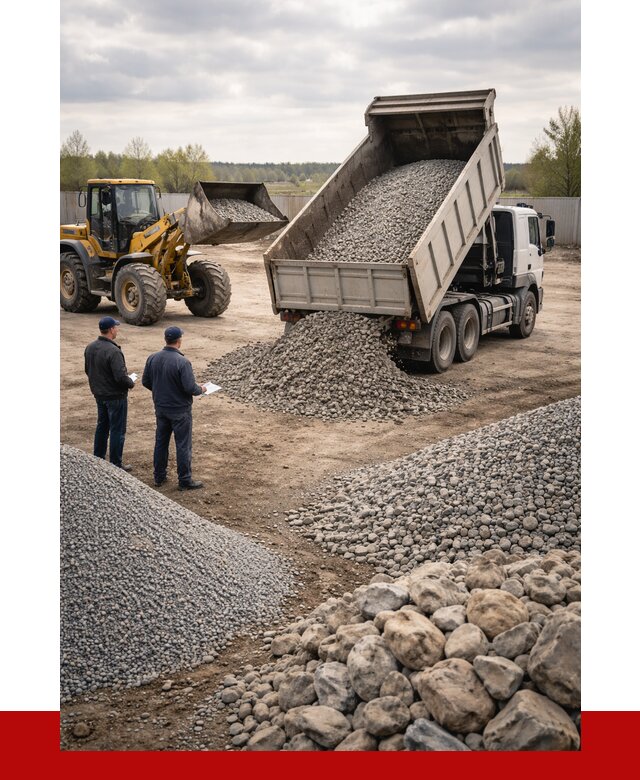 Гравий и камень с доставкой в Дивногорске от 4246 р. - ПРОНЕРУДДвн