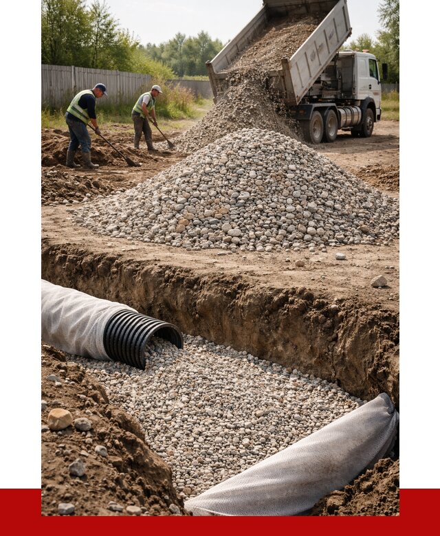 Гравий для дренажа в Дивногорске от 2224 р., доставка ПРОНЕРУДДвн