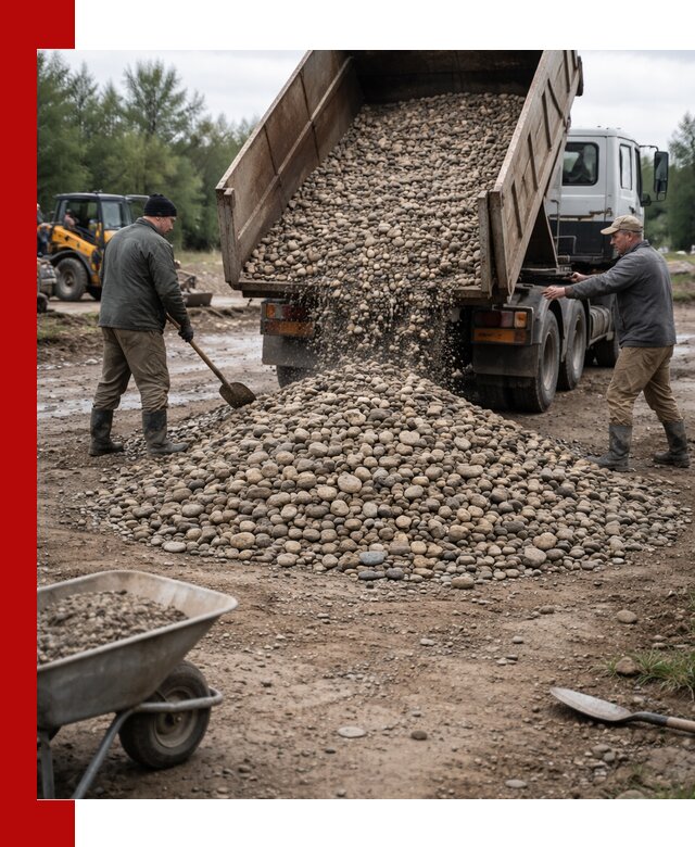 Доставка гальки речной оптом и в розницу в Дивногорске