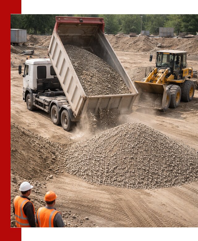 Щебень с песком (ЩГПС С2) с доставкой в Дивногорске