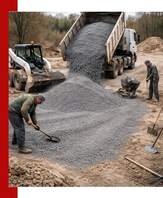 Отсев для подсыпки в Дивногорске — доставка и подсыпка на участок