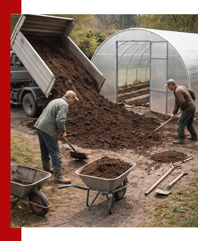Грунт для теплицы с доставкой в Дивногорске — плодородный субстрат под растения