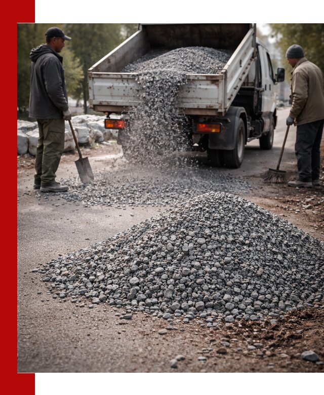 Гранитная крошка для посыпки дорог и тротуаров в Дивногорске