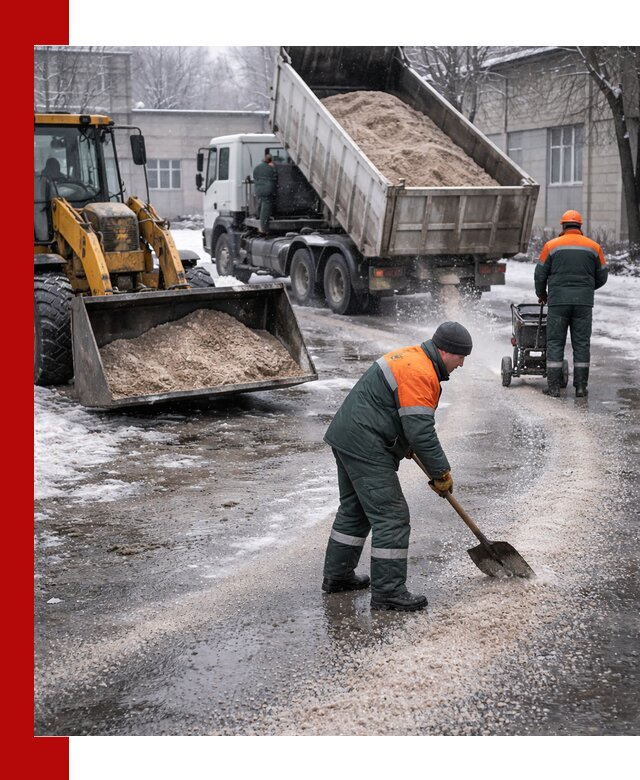 Реагент против гололеда с доставкой и нанесением в Дивногорске