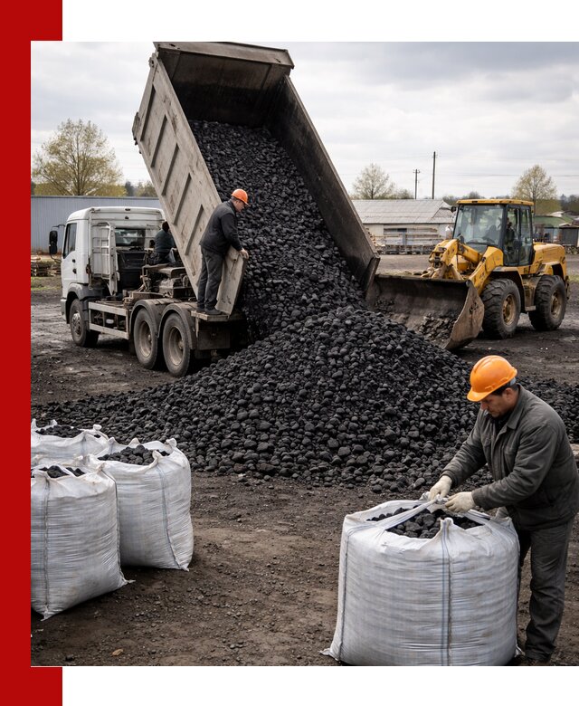 Доставка каменного угля в Дивногорске оптом и в розницу