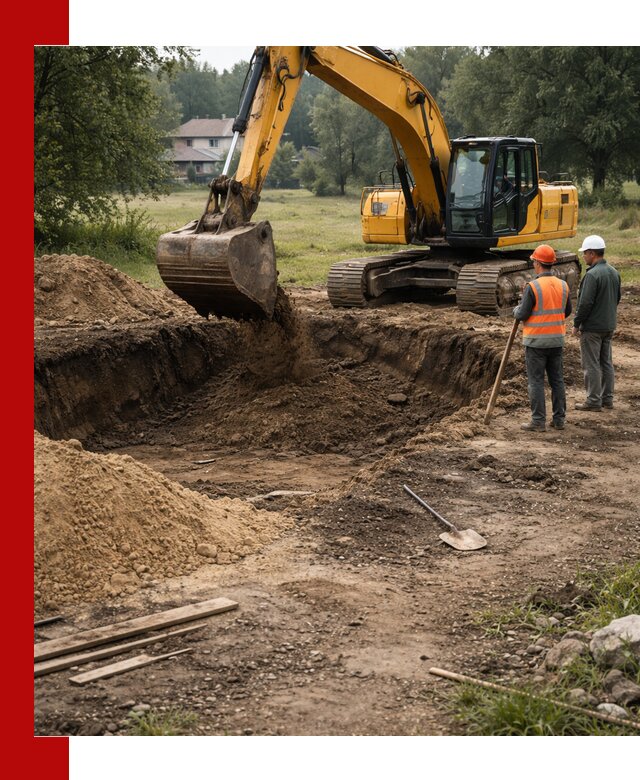 Рытье котлована под фундамент в Дивногорске (быстро и недорого)