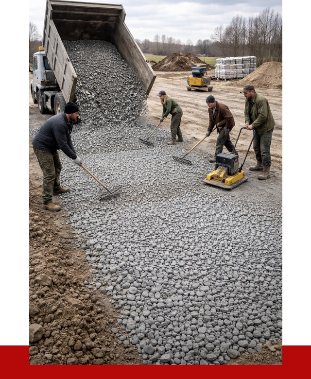 Устройство щебеночной подушки в Дивногорске от 4550 р. ПРОНЕРУДДвн