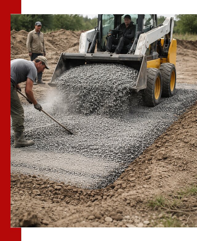 Устройство щебеночной подушки в Дивногорске для дорог и фундаментов